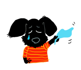 Black Miniature Schnauzer COCO sticker #3513829