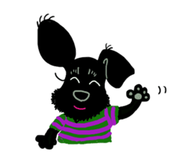 Black Miniature Schnauzer COCO sticker #3513830