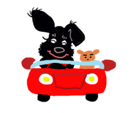 Black Miniature Schnauzer COCO sticker #3513833