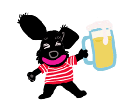 Black Miniature Schnauzer COCO sticker #3513843