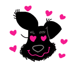 Black Miniature Schnauzer COCO sticker #3513845