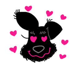 Black Miniature Schnauzer COCO sticker #3513845