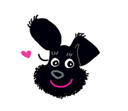 Black Miniature Schnauzer COCO sticker #3513847