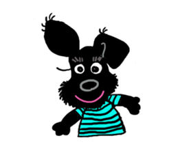 Black Miniature Schnauzer COCO sticker #3513854