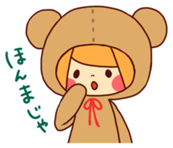 Girl wearing a hood (Hiroshima valve) sticker #3513978