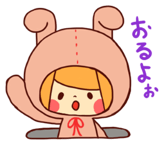 Girl wearing a hood (Hiroshima valve) sticker #3513983