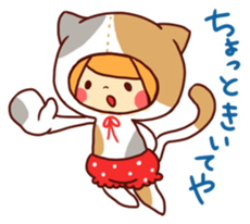 Girl wearing a hood (Hiroshima valve) sticker #3513984