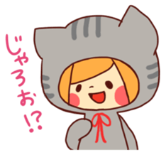 Girl wearing a hood (Hiroshima valve) sticker #3513993