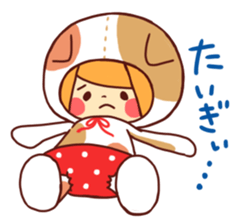 Girl wearing a hood (Hiroshima valve) sticker #3513994