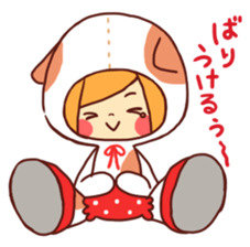 Girl wearing a hood (Hiroshima valve) sticker #3513997