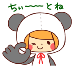 Girl wearing a hood (Hiroshima valve) sticker #3513999