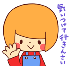 Girl wearing a hood (Hiroshima valve) sticker #3514003