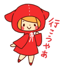 Girl wearing a hood (Hiroshima valve) sticker #3514004