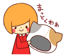 Girl wearing a hood (Hiroshima valve) sticker #3514005