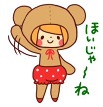 Girl wearing a hood (Hiroshima valve) sticker #3514009