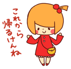 Girl wearing a hood (Hiroshima valve) sticker #3514011