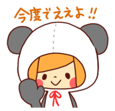 Girl wearing a hood (Hiroshima valve) sticker #3514012