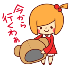 Girl wearing a hood (Hiroshima valve) sticker #3514013