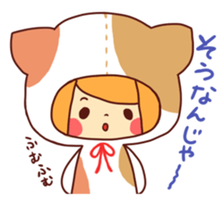 Girl wearing a hood (Hiroshima valve) sticker #3514014