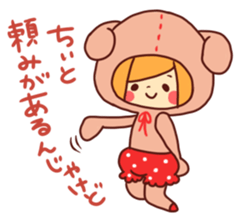 Girl wearing a hood (Hiroshima valve) sticker #3514016