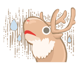Round reindeer sticker #3514219