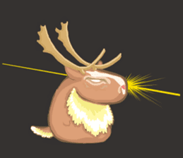 Round reindeer sticker #3514223