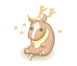 Round reindeer sticker #3514224