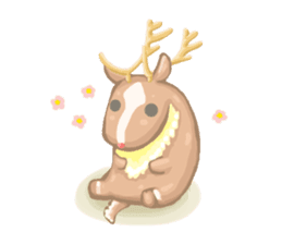 Round reindeer sticker #3514224