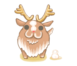 Round reindeer sticker #3514227