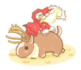 Round reindeer sticker #3514228