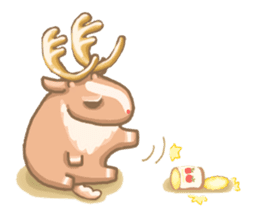 Round reindeer sticker #3514238