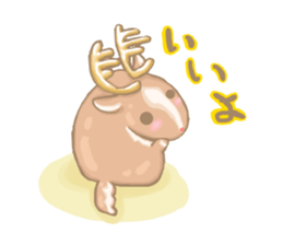 Round reindeer sticker #3514241