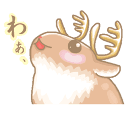 Round reindeer sticker #3514247