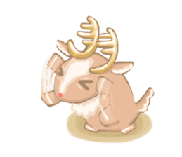 Round reindeer sticker #3514248