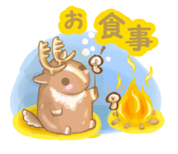 Round reindeer sticker #3514252