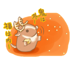 Round reindeer sticker #3514253