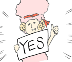 The Lost afro sheep sticker #3514976