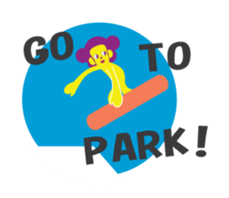 Let's go to snowboard ! sticker #3515143