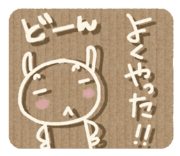 Corrugated cardboard rabbit! sticker #3516265