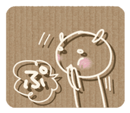 Corrugated cardboard rabbit! sticker #3516267