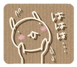 Corrugated cardboard rabbit! sticker #3516269