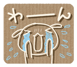 Corrugated cardboard rabbit! sticker #3516273