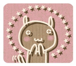 Corrugated cardboard rabbit! sticker #3516283