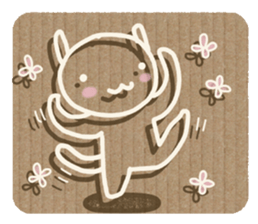 Corrugated cardboard rabbit! sticker #3516284