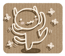 Corrugated cardboard rabbit! sticker #3516284