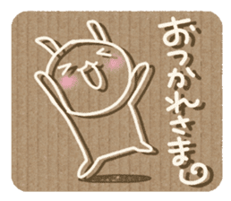 Corrugated cardboard rabbit! sticker #3516286