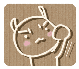 Corrugated cardboard rabbit! sticker #3516288