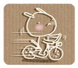 Corrugated cardboard rabbit! sticker #3516293