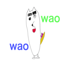 the cat with a long jaw sticker #3516550