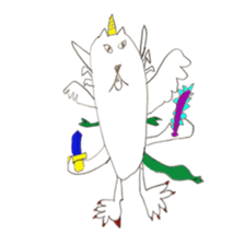 the cat with a long jaw sticker #3516572